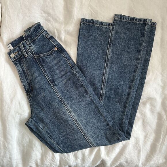 Reformation Cary High Rise Slouchy Wide Leg Jeans - Picture 1 of 15